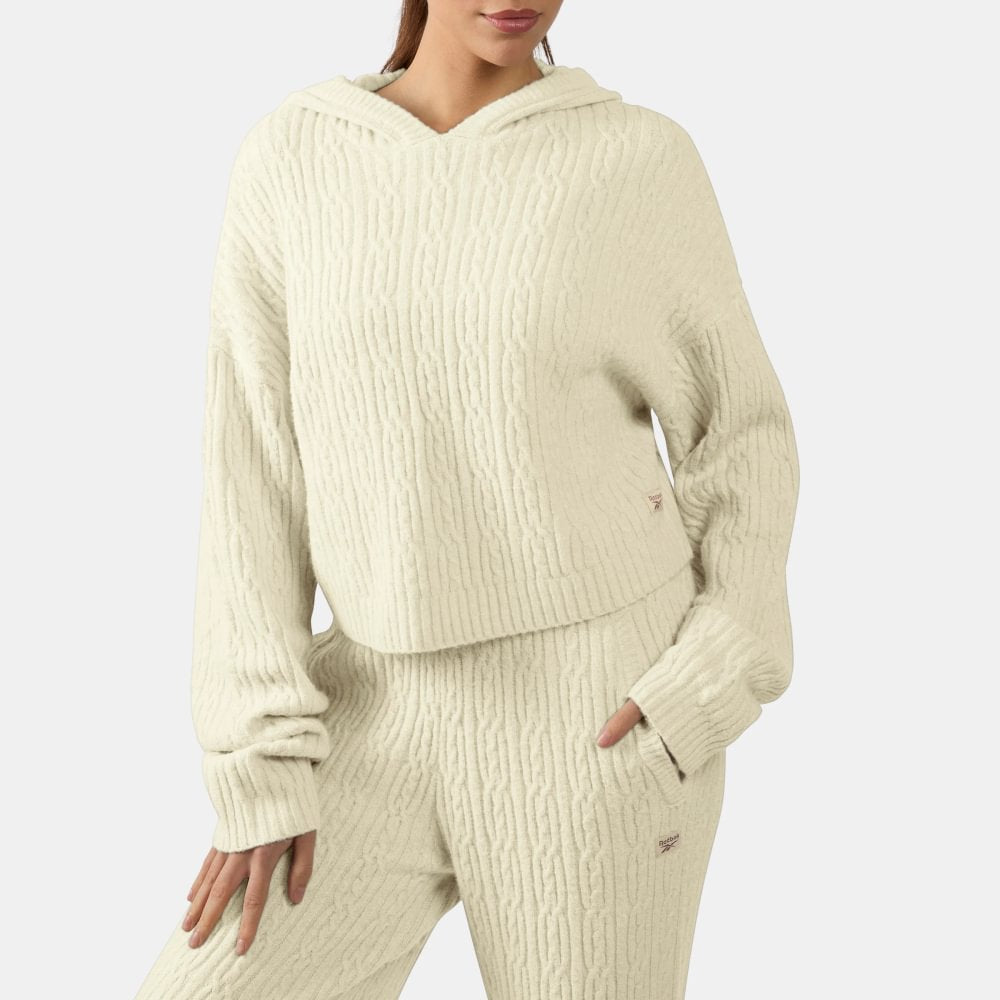 100266649 Abrigo deportivo con capucha Elevated Athletic Cable Knit Reebok para mujer  | GIK Streetwear