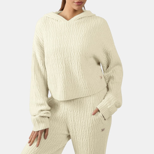 100266649 Abrigo deportivo con capucha Elevated Athletic Cable Knit Reebok para mujer  | GIK Streetwear