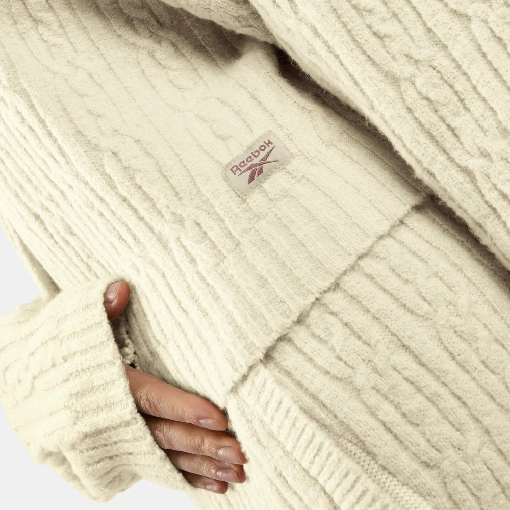 Abrigo deportivo con capucha Elevated Athletic Cable Knit Reebok para mujer