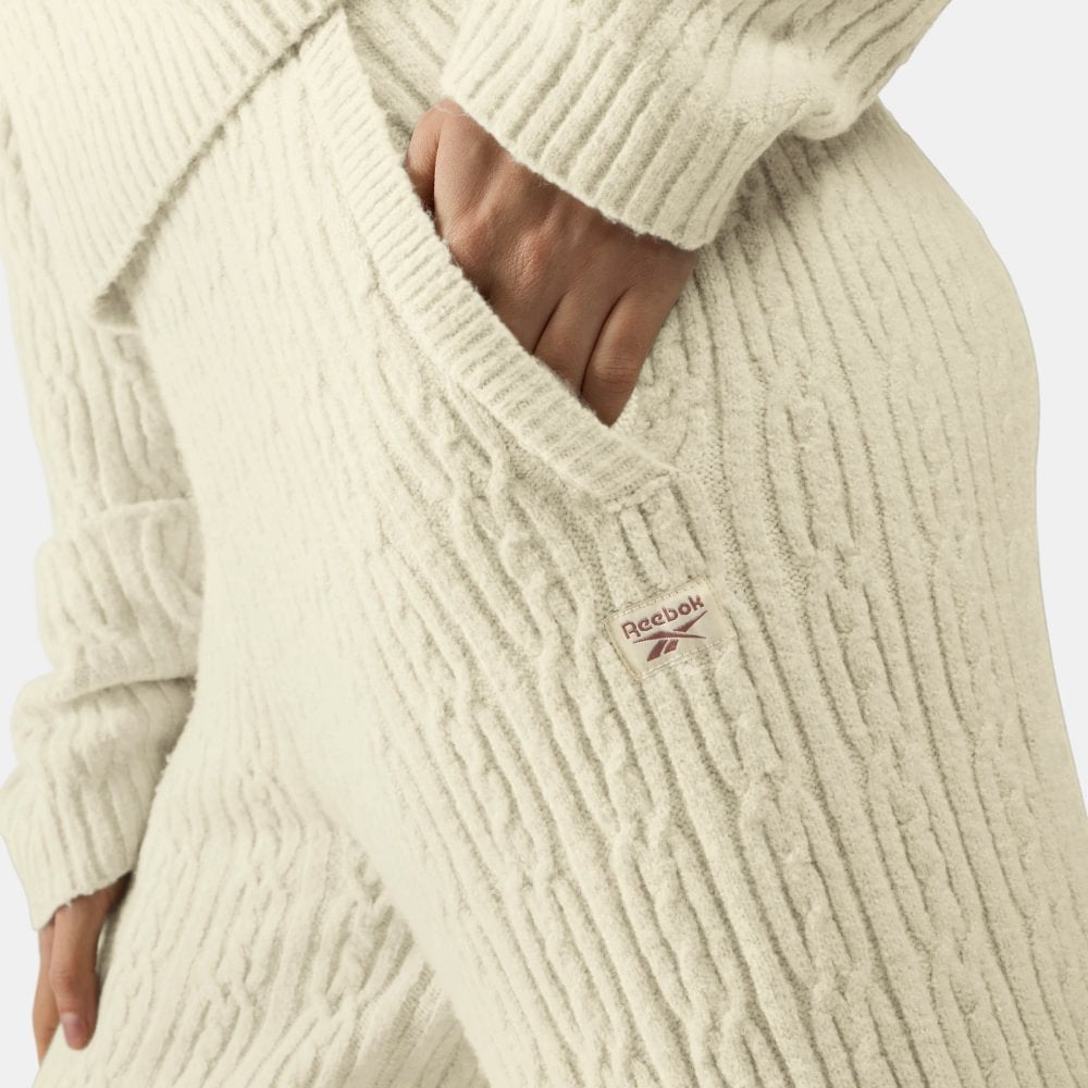 Pantalones para conjunto deportivo Elevated Athletic Cable Knit Reebok para mujer