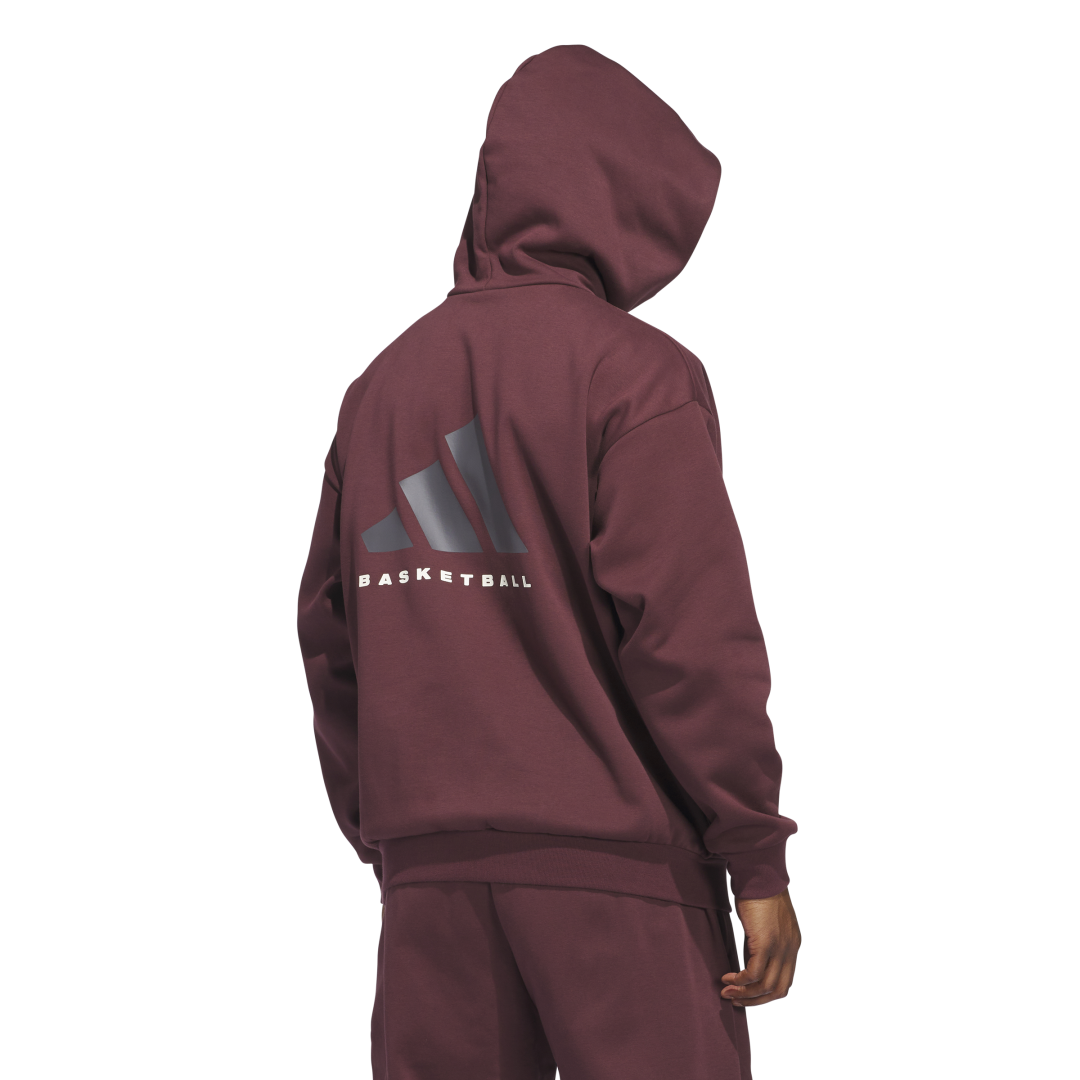 Sudadera con gorro de felpa para básquet adidas (Unisex). Ref: JD6145 - 2