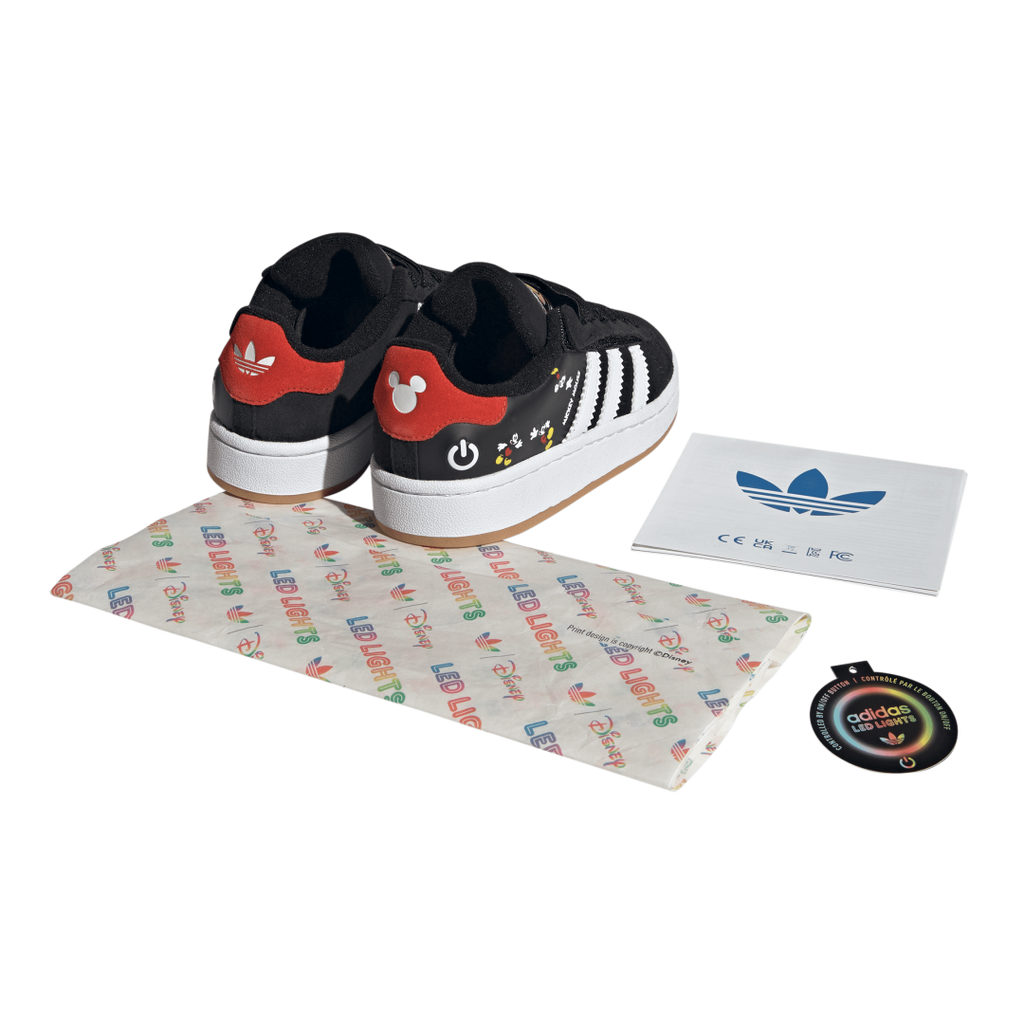Calzado adidas para niños Campus 00s de Mickey Mouse de Disney con luces LED, cierre de comodidad y cordones elásticos. Ref: JP7989 - 10