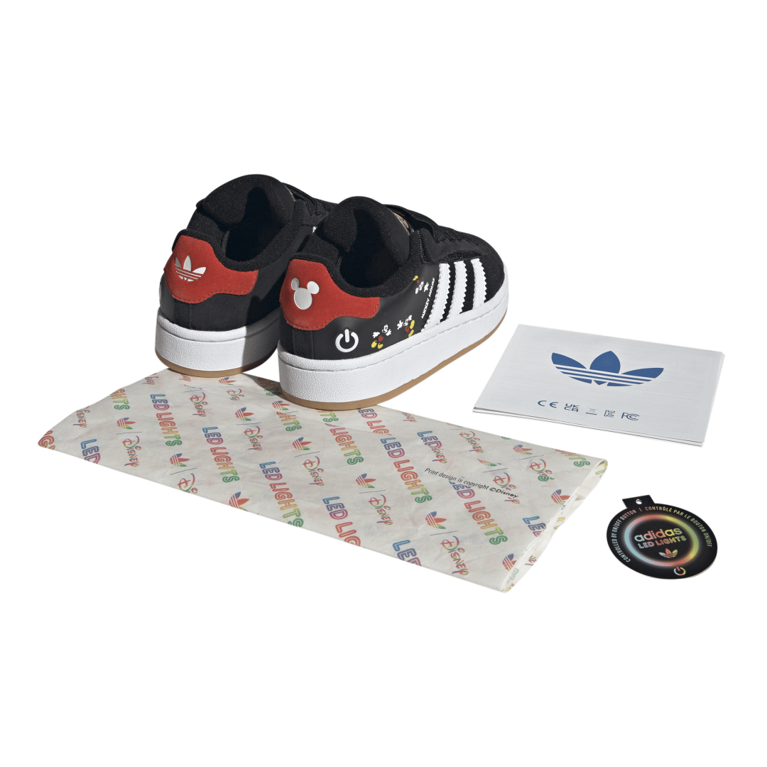 Calzado adidas para niños Campus 00s de Mickey Mouse de Disney con luces LED, cierre de comodidad y cordones elásticos. Ref: JP7989 - 10