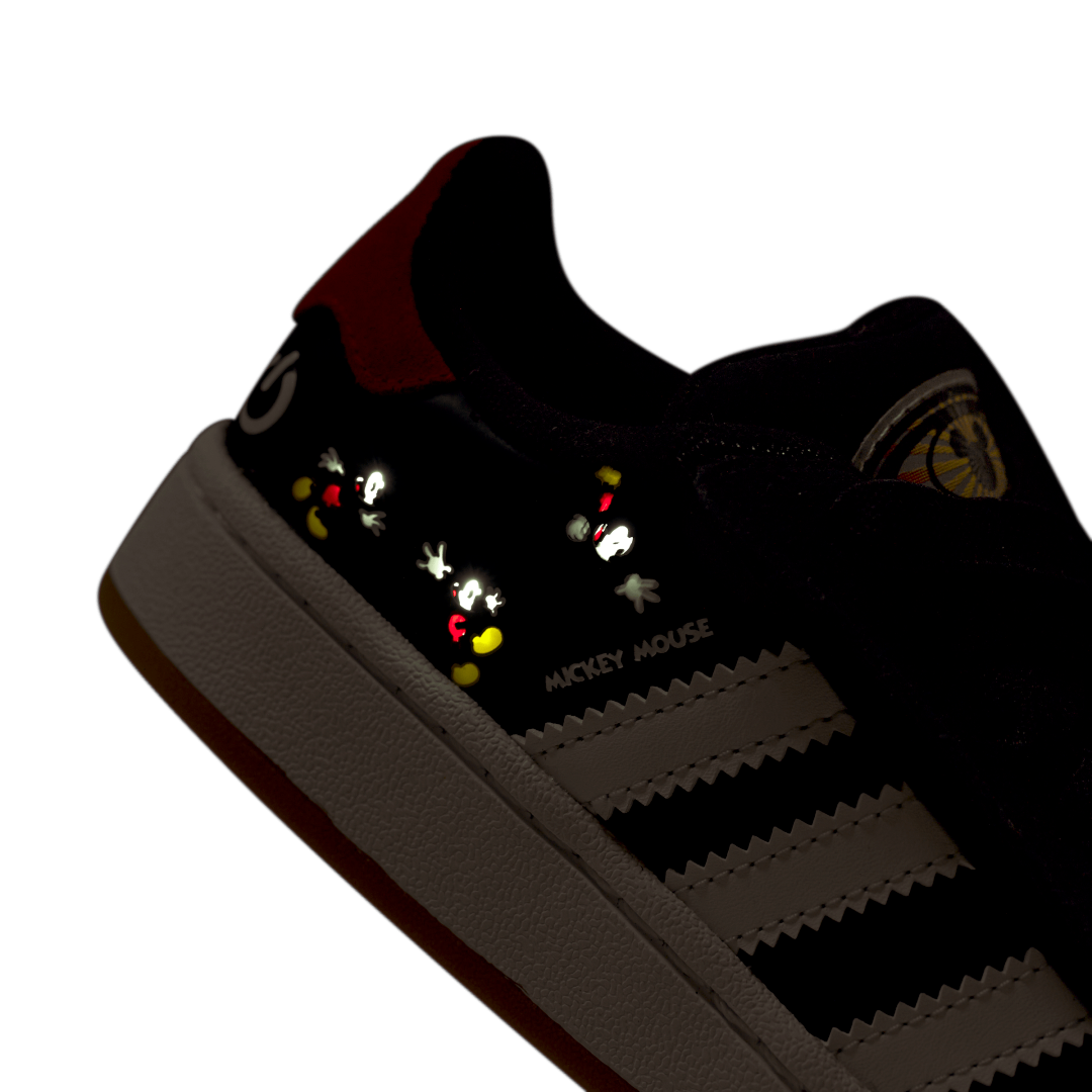 Calzado adidas para niños Campus 00s de Mickey Mouse de Disney con luces LED, cierre de comodidad y cordones elásticos. Ref: JP7989 - 12