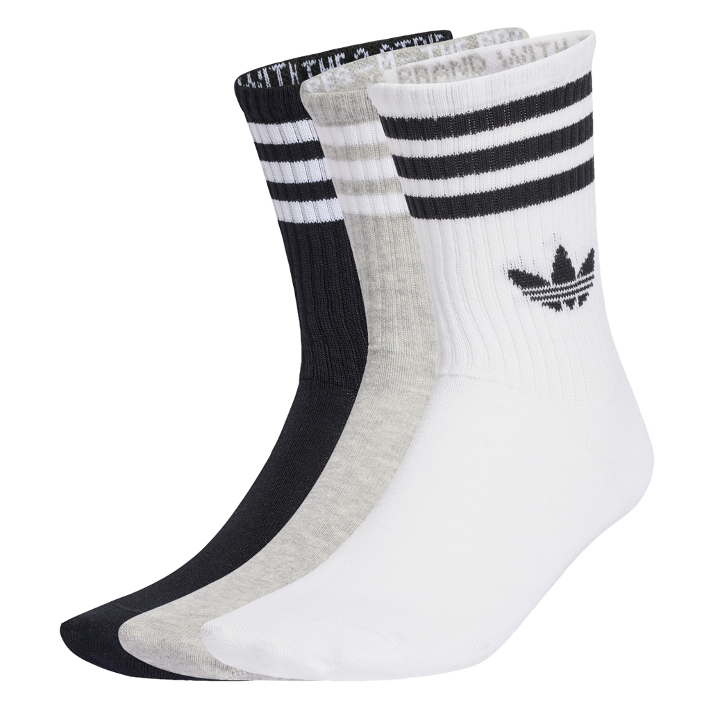 JV7403 Medias a Media Pantorrilla 3 Franjas, Paquete de 3 Pares adidas para unisex | GIK Streetwear