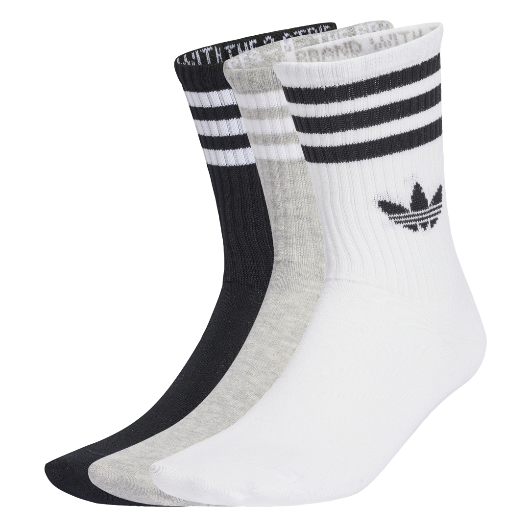 JV7403 Medias a Media Pantorrilla 3 Franjas, Paquete de 3 Pares adidas para unisex | GIK Streetwear