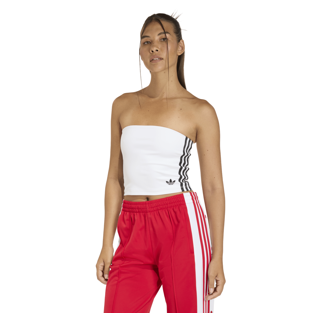 KD6235 TOP SIN TIRANTES 3 FRANJAS adidas para mujer | GIK Streetwear
