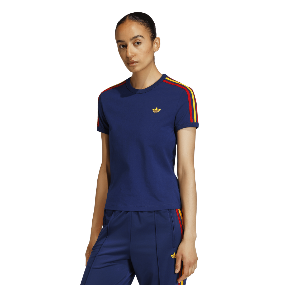 KE9379 CAMISETA 3 FRANJAS AJUSTADA adidas para mujer| GIK Streetwear