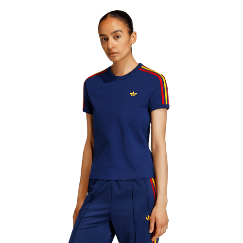KE9379 CAMISETA 3 FRANJAS AJUSTADA adidas para mujer| GIK Streetwear
